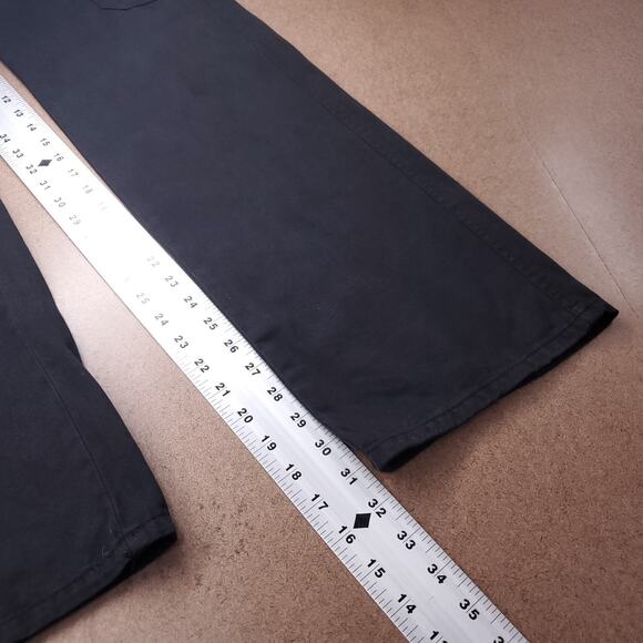 Zara Wide Leg Cargo Pants Womens 6 Black Utility Pockets Streetwear Boho Skater - Picture 7 of 12